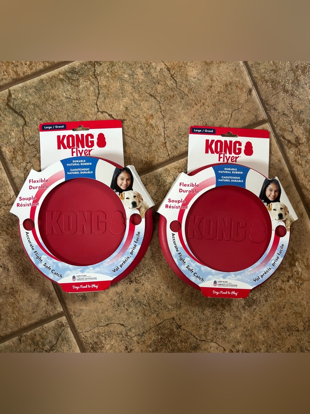 NWT Kong *Bundle of 2* Flyer Dog Toy sz L